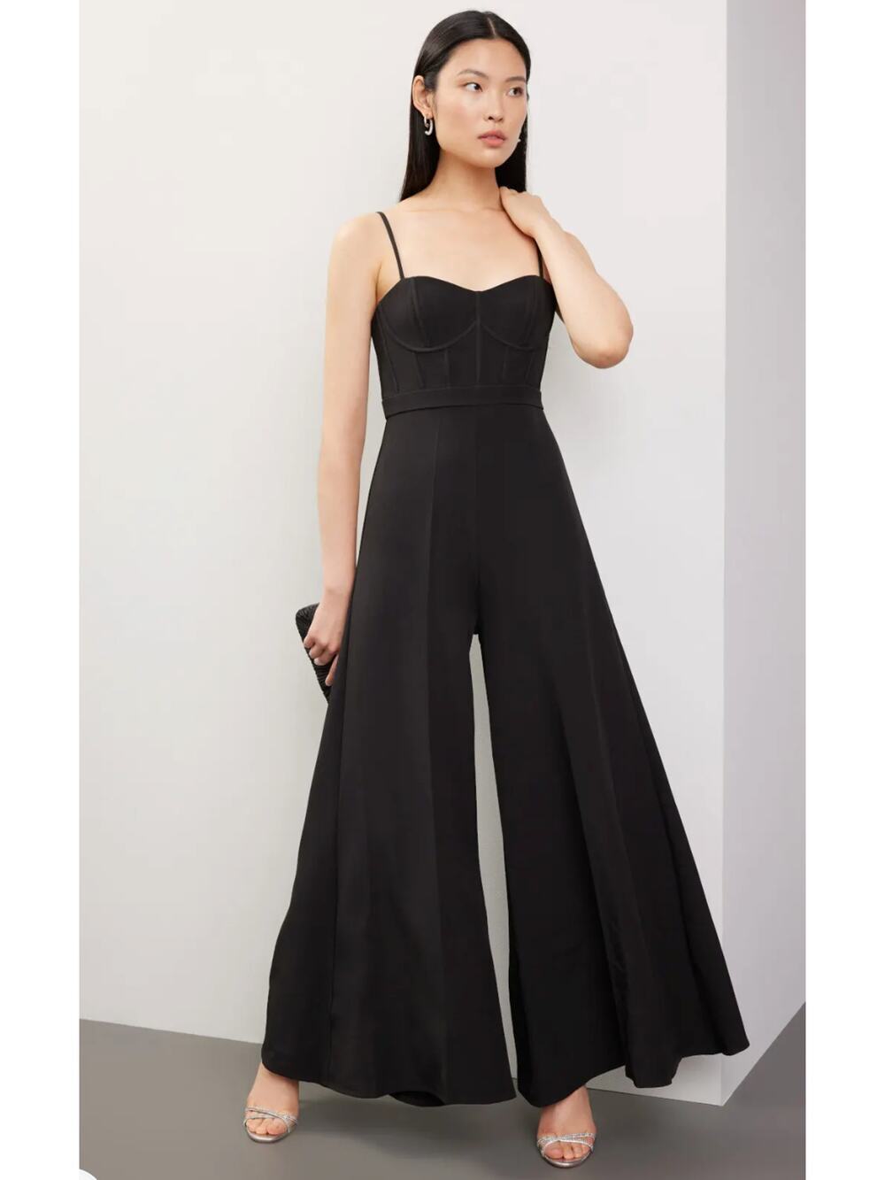 Ieena for Mac Duggal Bustier Top Black Jumpsuit Size 4